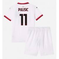 Dres AC Milan Christian Pulisic #11 Gostujuci za djecu 2024-25 Kratak Rukav (+ kratke hlače)